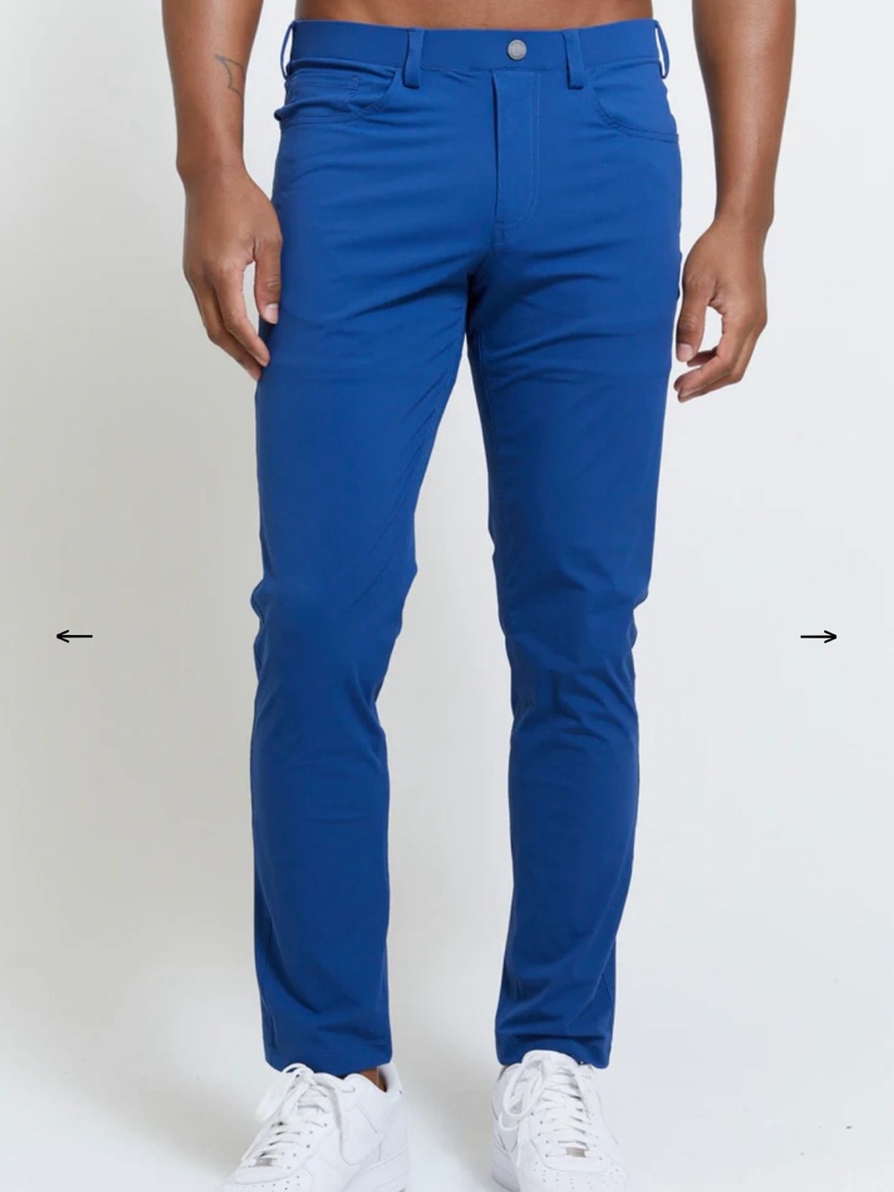 Redvanly Men's Slim Stretch Pants - Blue